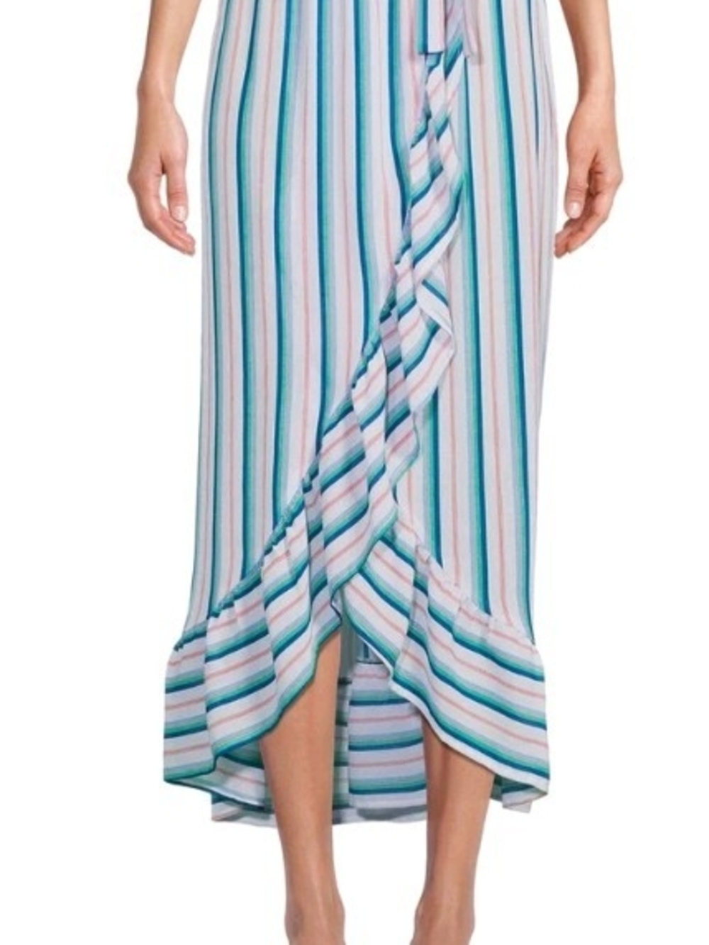 Beach Boho Swimsuit Coverup Skirt Time and Tru Size L